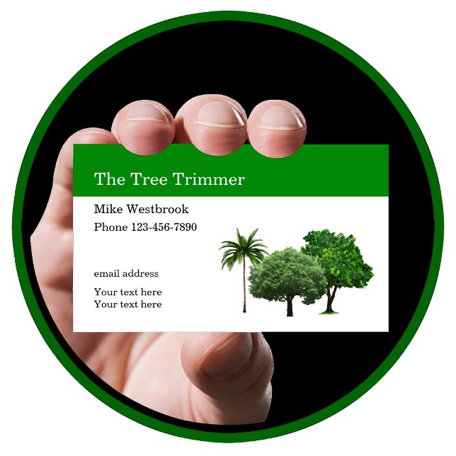 Tree Trimming Services Business Card Template (Creator Uploaded)