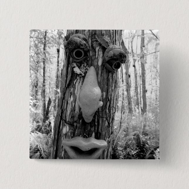 Tree troll on a Big Cypress tree. 15 Cm Square Badge (Front)
