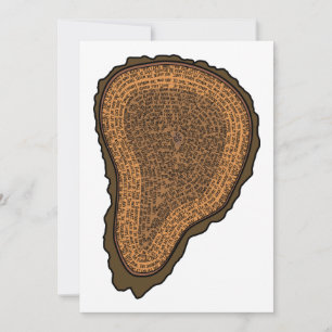 Tree Trunk Cross Section Growth Rings Trees Invitation