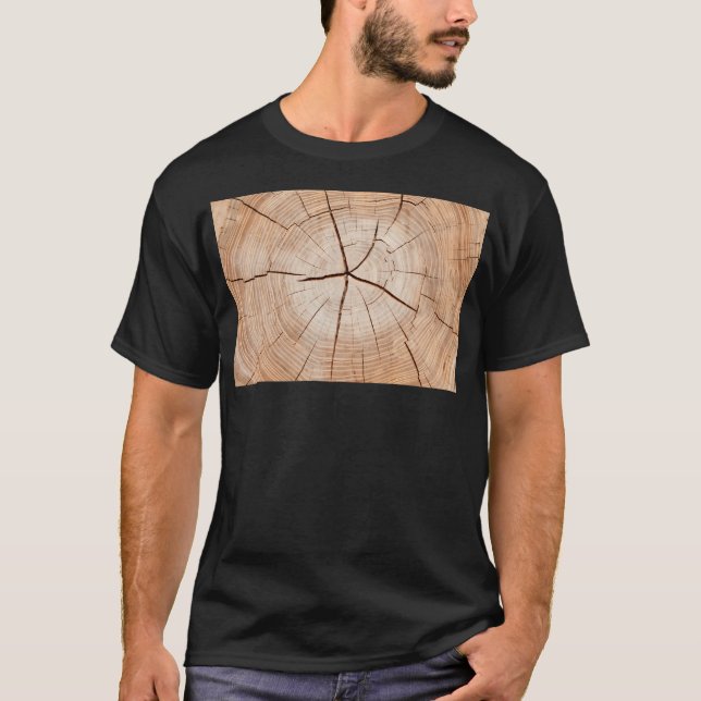 Tree Trunk Cut In Half T-Shirt (Front)
