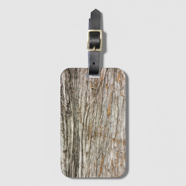 Tree trunk luggage tag (Front Vertical)