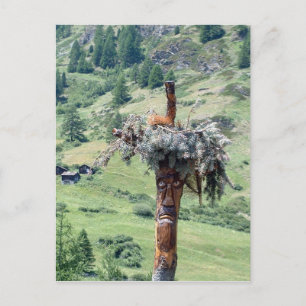 Tree Trunk Sculpture  -- Postcard