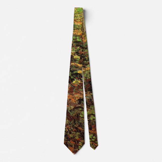Tree Trunks with Ivy by Vincent van Gogh Tie (Front)