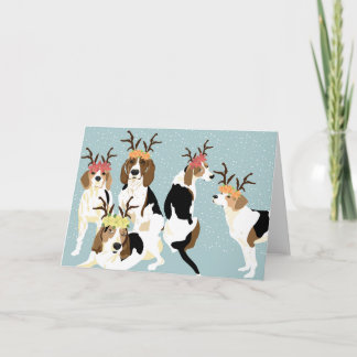 Tree Walker Coonhound Holiday (blank inside) Card