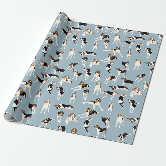 Tree Walker Coonhound Wrapping paper (Unrolled)