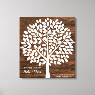 Tree Wedding Guest Book Alternative 120 Leaves