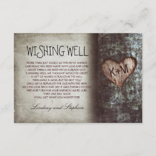 tree wedding wishing well rustic cards