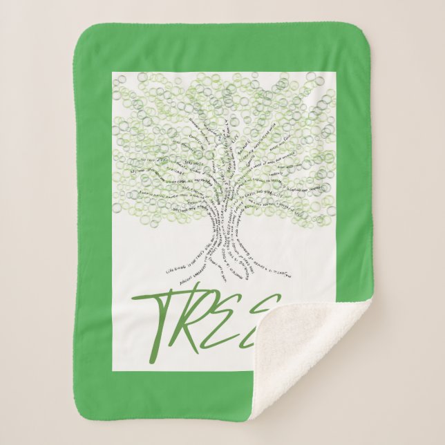 Tree Wisdom Sherpa Blanket (Front)