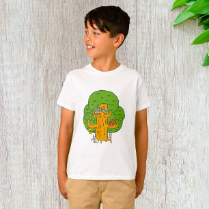 Tree with Forest Animals Cute Nature  T-Shirt