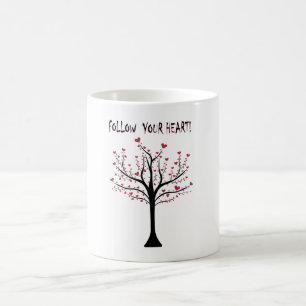 tree with hearts follow my heart coffee mug