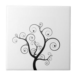 Tree with hearts tile