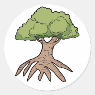 Tree With Long Roots Stickers
