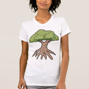 Tree With Long Roots Womens T-Shirt