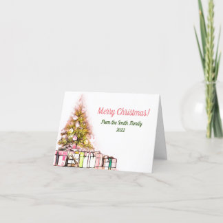 Tree with Presents Christmas Card