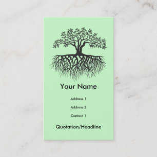 Tree with roots business card