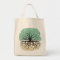 Tree with roots grocery tote