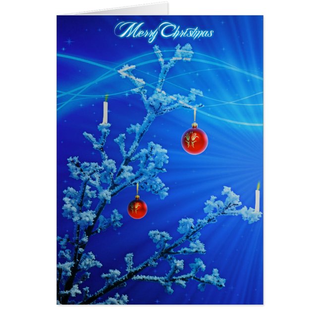 Tree with Snow & Christmas ornaments (Front)