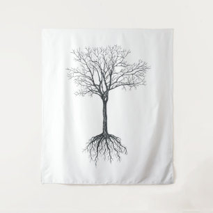 Tree without leaves tapestry