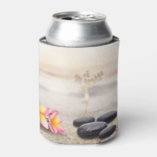 Tree Women Silhouette Zen Stones Can Cooler