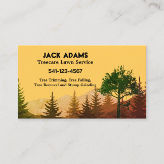 Treecare Lawn Service Business Cards