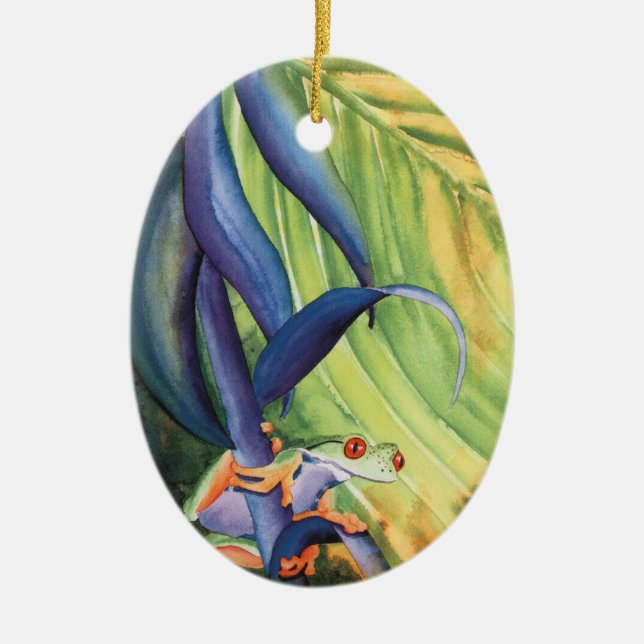 Treefrog Ceramic Tree Decoration (Front)