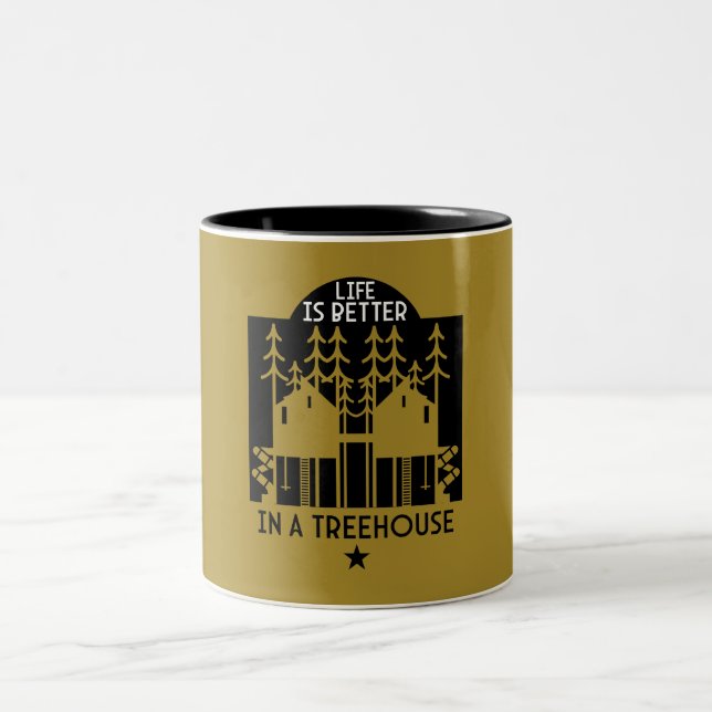 Treehouse Apparel And Decor Two-Tone Coffee Mug (Center)