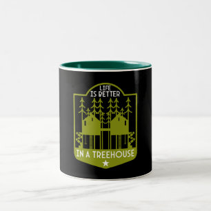 Treehouse Apparel And Decor Two-Tone Coffee Mug