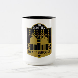 Treehouse Apparel And Decor Two-Tone Coffee Mug
