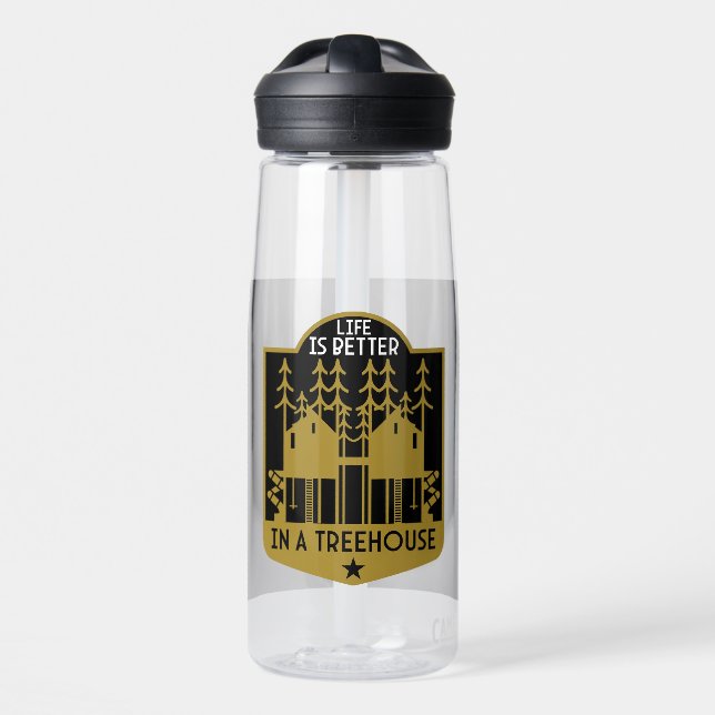 Treehouse Apparel And Decor Water Bottle (Front)