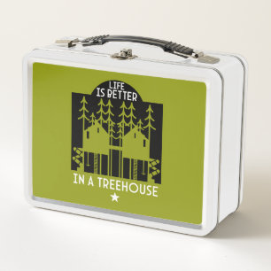 Treehouse Kids Back To School Metal Lunch Box