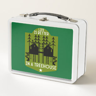 Treehouse Kids back To School Metal Lunch Box