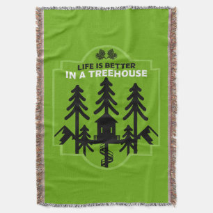 Treehouse Kids Back To School Throw Blanket