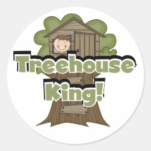 Treehouse King Tshirts and Gifts Classic Round Sticker