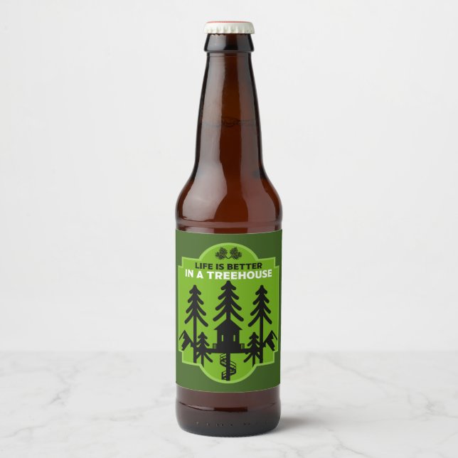 Treehouse Living Beer Bottle Label (Front)
