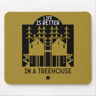 Treehouse Playhouse Back To School Mouse Mat