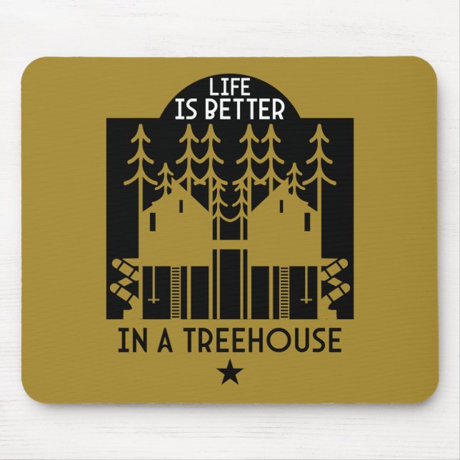 Treehouse Playhouse Back To School Mouse Mat (Front)