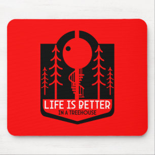 Treehouse Playhouse Back To School Mouse Mat