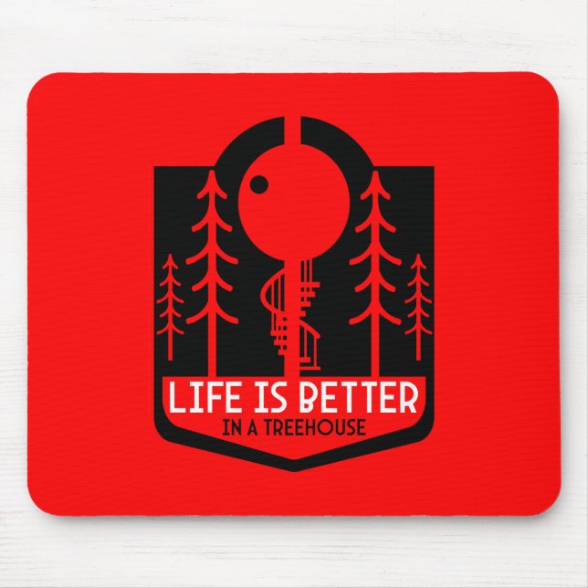 Treehouse Playhouse Back To School Mouse Mat (Front)