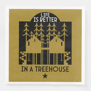 Treehouse Playhouse Back To School Napkin