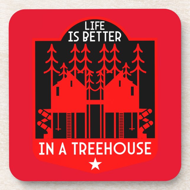Treehouse Playhouse Gifts And Apparel Coaster (Front)
