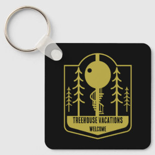 Treehouse Vacation Holidays Key Ring