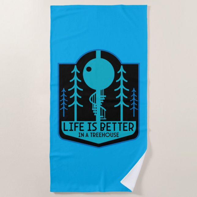 Treehouses Back To School Beach Towel (Front)