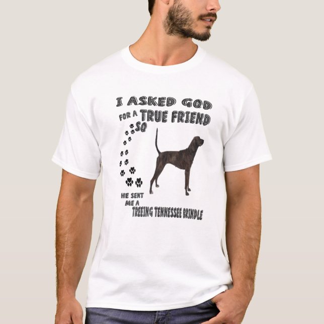 Treeing Tennessee Brindle Quote Mum Dad, Brindle C T-Shirt (Front)