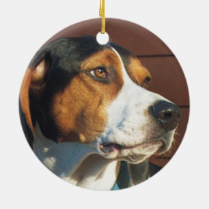 Treeing Walker Coonhound Ceramic Tree Decoration