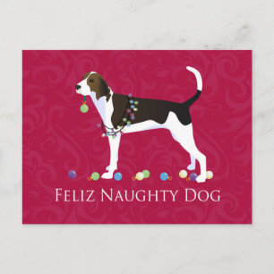 Treeing Walker Coonhound Christmas Holiday Postcard