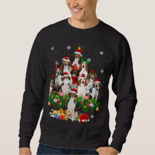 Treeing Walker Coonhound Christmas Tree Lights Dog Sweatshirt