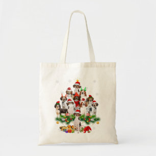 Treeing Walker Coonhound Christmas Tree Lights Dog Tote Bag