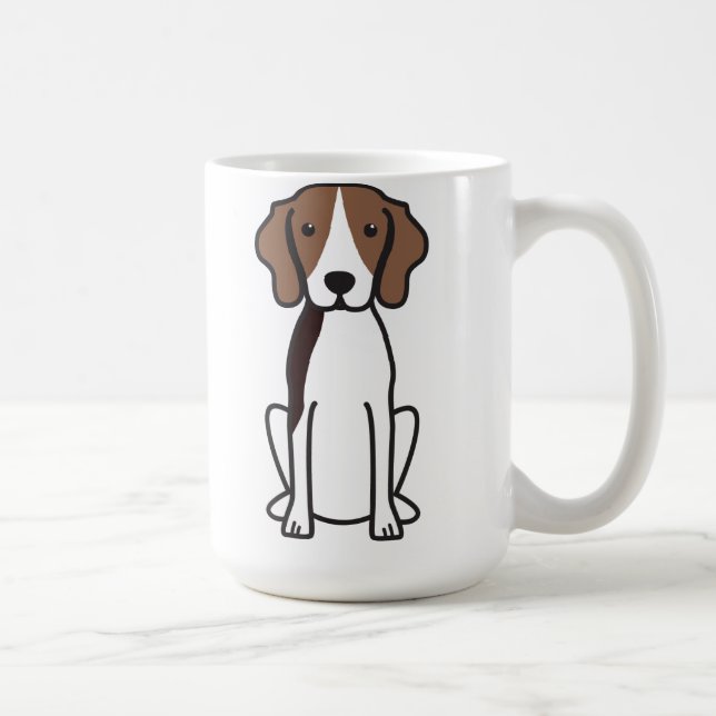 Treeing Walker Coonhound Dog Cartoon Coffee Mug (Right)