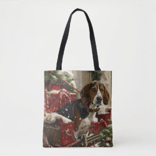 Treeing Walker Coonhound Dog Christmas Festive Tote Bag