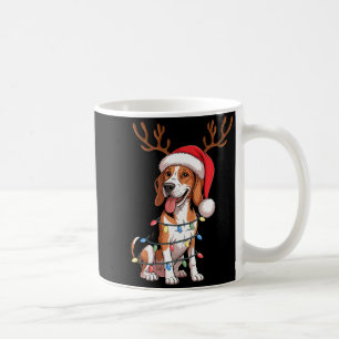 Treeing Walker Coonhound Dog Christmas Lights Sant Coffee Mug